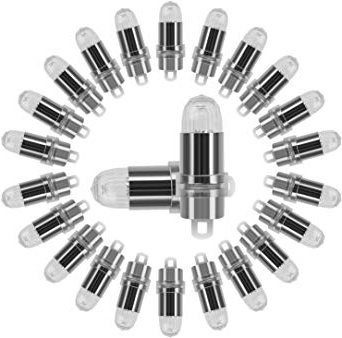 LIHAO Mini LED Bombillas Luz Blanca para Globo Decoración (24 piezas)