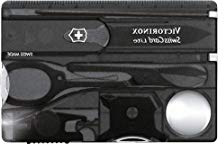 Victorinox Swisscard Lite - Navaja multiusos formato tarjeta, con luz LED, 4,5 x 82 mm, 26 g, color negro
