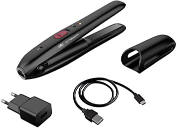 Rowenta SF1312F0 Plancha Pelo con Placas Cerámicas, Alisador de Cabello y Batería Portátil, Funcionamiento Inalámbrico con 25 min Autonomía, hasta 200 Cº