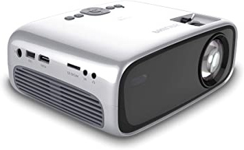 Proyector Philips NeoPix Easy Mini Proyector Portátil Profesional para Hogar/Empresa - 80" 1080p FHD LED Altavoces Estéreos 2600 lumens Conectividad Total HDMI USB MicroSD (20 años duración)