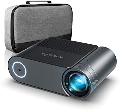 Proyector, Elephas Mini proyector Full HD 5500 Lumen , proyector portatil Cine en casa de 200 Pulgadas 1080P Compatible con PS4, PC a través de HDMI, VGA, TF, AV y USB (con Bolsa) (Black)