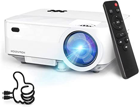 HOPVISION Mini Proyector 1080P Full HD,Proyector Portátil de 5000 Lúmenes con Pantalla Máx de 180",Proyector LED de 60000 Horas,Proyector Cine en Casa Compatible con HDMI/AV/USB/SD/VGA