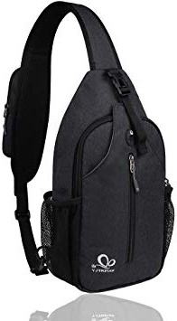Waterfly Mochila Cruzada Pecho Mochila Bandolera para Ciclismo Senderismo Casual Hombre y Mujer