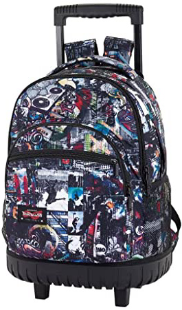 Safta Mochila Escolar Grande Con Ruedas Blackfit8 "Urban" Oficial 320x140x460mm