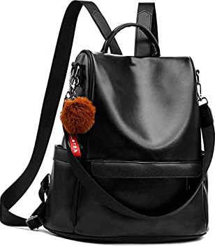 shepretty Mochila Cuero antirrobo Impermeable