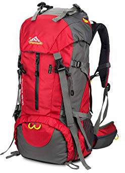 SKYSPER 50L Mochilas de Senderismo al Aire Libre Mochila de Senderismo Macutos Impermeable Ergonómica para Viajes Excursiones Acampadas Trekking