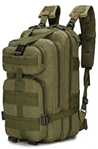 SHANNA Macutos de Senderismo,Mochila de Trekking, Mochila Militar 25L MOLLE Paquete de Asalto Mochila de Combate táctico para Excursionismo al Aire Libre Senderismo Senderismo Pesca Caza
