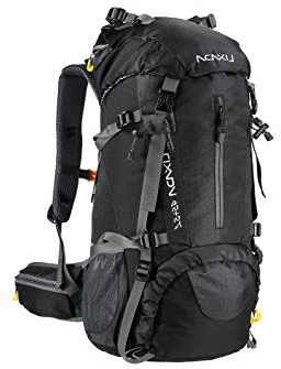 Lixada Mochila de Senderismo 50L/60L con Cubierta Impermeable Mochila de Marcha Trekking Camping Deporte al Aire Libre