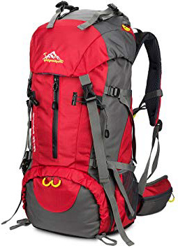 SKYSPER 50L Mochilas de Senderismo al Aire Libre Mochila de Senderismo Macutos Impermeable Ergonómica para Viajes Excursiones Acampadas Trekking