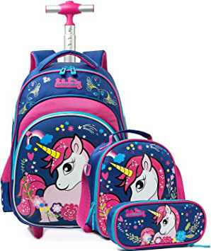 Mochila Unicornio Escolar con Ruedas