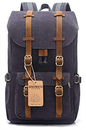 EverVanz Mochila de Lona para Portátil, Maleta Grande para Escuela, Viajes o Senderismo
