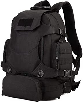 Huntvp Mochila de Asalto Estilo Militar Táctical MOLLE Sistema 3 Vías de Llevar Gran Bolsa de Nylon Impermeable 40L para Las Actividades Aire Libre Senderismo Caza Viajar