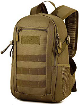 Huntvp 12L/20L Mochila de Asalto Militar Táctical Molle Bolsa Bandolera para Senderismo Caza Camping Color Negro Marrón