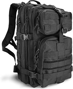 Procase Mochila Táctica Militar 35L, Paquete de Asalto MOLLE de Gran Capacidad para Utilidad Militar, Bolsa Caminata de 2 Días para Caza Senderismo Acampada y Actividad al Aire Libre –Negro