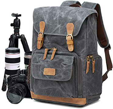 Multifuncional Mochila Camping para Cámara,Antirrobo Mochila Viaje de DSLR/Réflex Impermeable,Mochila Casual Fotográfica Vintage para Laptop/Accesorio/Digital,Compatible con Canon Nikon Sony