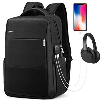 HOMIEE Mochila PC 13-15.6 Pulgadas, Mochila Hombre, Mochilas para Portátiles, Mochila de Trabajo Hombre, Mochila para Portátiles, Negro