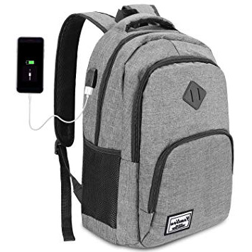 YAMTION Mochila para Ordenador Mochila Hombre con USB Puerto de Carga para Escolar Trabajo Viajes 35L