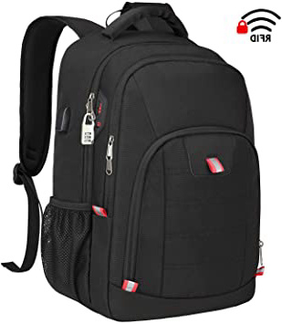 zhi wei Mochila Antirrobo Impermeable,Mochila para Ordenador Portátil Hombre 15.6 Pulgadas con Puerto de Carga USB para Hombre Mujer Multifuncional Daypacks Viaje Negocio Trabajo Negro