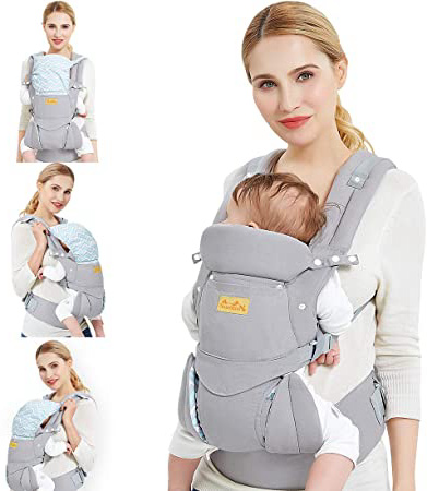 Viedouce Portabebé Ergonómico/Algodón Puro Ligero