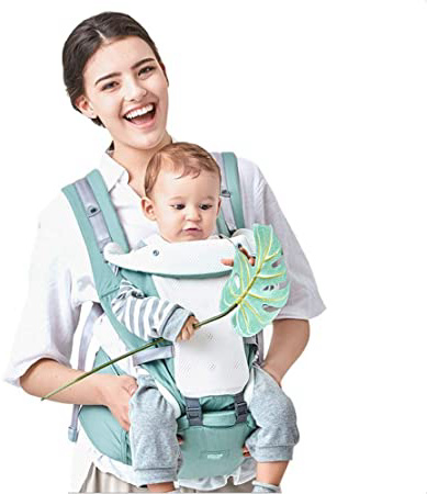 Mochila Portabebé Ergonómico Multifuncional 4 en 1 Fular Porta Bebé con Múltiples Posiciones Suave Ajustable para Niños (Nuevo)