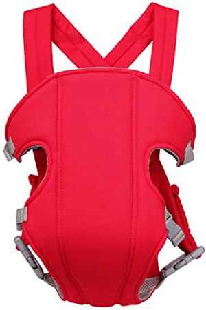 Guoyy - Mochila portabebé para recién nacido, con correas suaves ajustables, multifunción con 4 posiciones rojo rojo