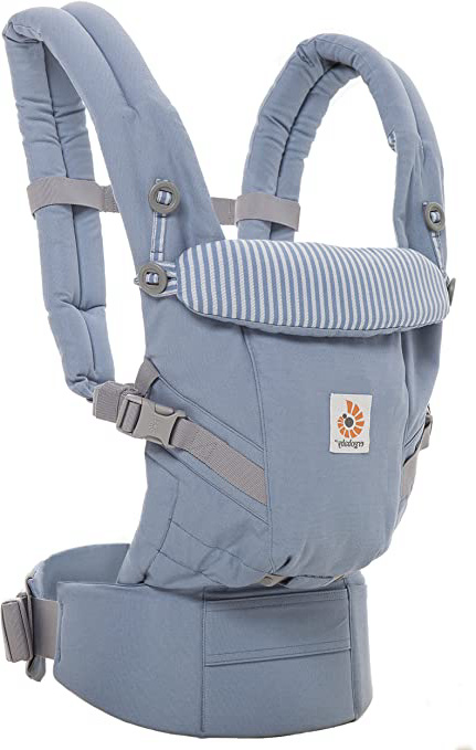 Ergobaby Mochila Portabebé Ergonomica para Recién Nacido, Adapt 3-Posiciones Azul Celeste