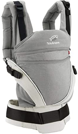 manduca XT Mochila Portabebe > Cotton grey/white < Portabebé con Anchura de la Base Regulable en Continuo, Algodón Orgánico, para llevar al Bebé Delante, a la Espalda, en la Cadera (3,5- 20kg)