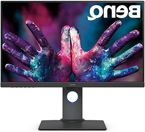 BenQ PD2700U - Monitor Profesional para diseñadores de 27" 4K UHD (3840x2160, 16:9, IPS, 100%Rec.709, SRGB, CAD/CAM, HDMI, DP, miniDP, DP Out, USB 3.1 x4, Altura ajustable, antireflejo) gris