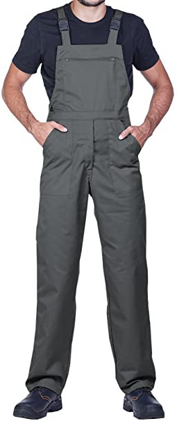 Pantalones con peto de trabajo