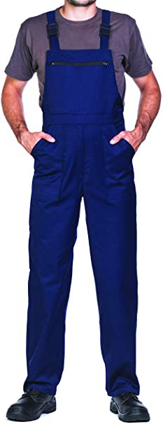 Pantalones con peto de trabajo
