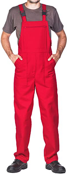 Pantalones con peto de trabajo