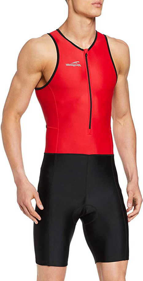 Rogelli Triathlonanzug Florida Triatlón Traje-Negro/Rojo,