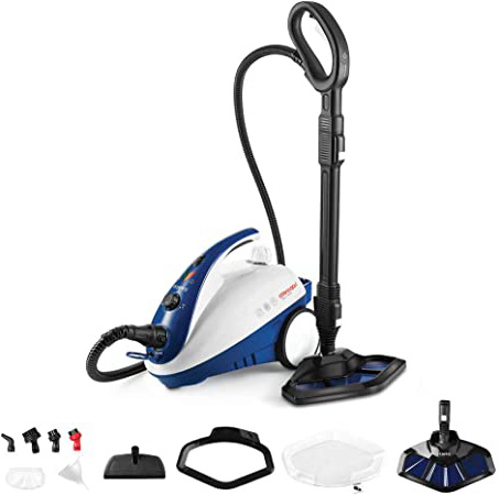 Polti Vaporetto Smart 40 Mop-Generador de Vapor con Cepillo mopa Integrado, 1800 W, 1.6 litros, 1.6, plástico, Acero Inoxidable, Azul