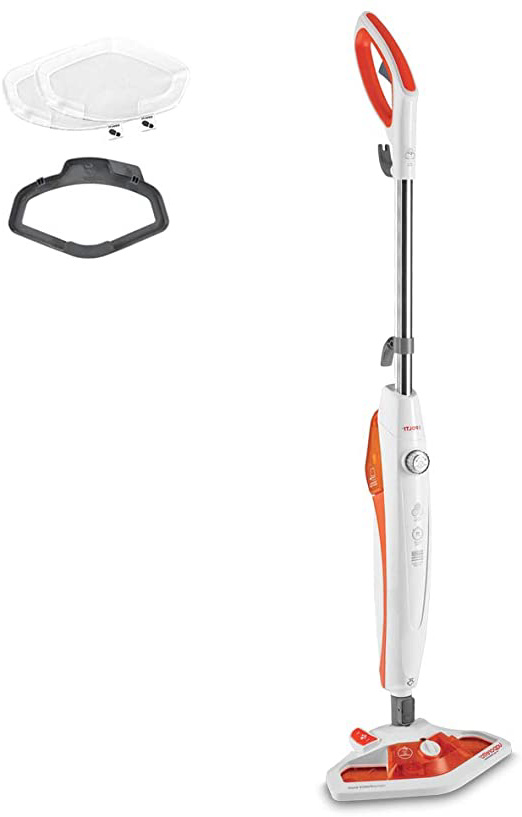 Polti PTEU0273 Escoba de vapor, 1500 W, 0.3 litros, Blanco/Naranja