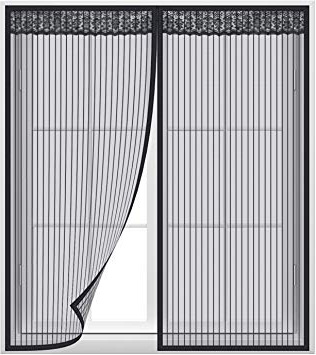 Anpro Mosquitera Ventana Magnetica,Cortina de Ventana para Prevenir Mosquitos y Insectos(Anti-mosquito Negro,80cm*100cm)