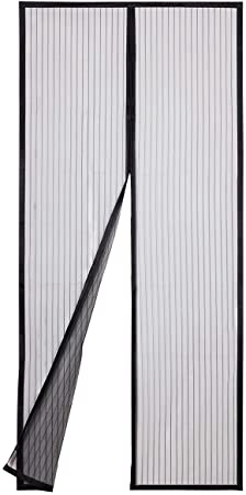Sekey Cortina Magnética de Puerta a Prueba de Mosquito para Puertas de Madera, Puertas de Hierro, Puertas Metálicas, Puertas del Balcón, Puertas de RV, Cierre Magnético Automático, 210X 90cm, Negro
