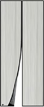 APALUS Cortina Mosquitera Para Puertas. Tejido Súper Fino Para Dejar Pasar El Aire.Cierre Magnético Automático Que Evita el Paso de Insectos. Fácil de ensamblar, negro, 92x212 cm.