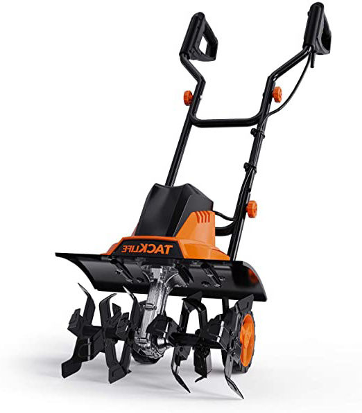 TACKLIFE Clásica Motoazada Eléctrica 1400W, Cultivador Eléctrico, Ancho de Trabajo de 40cm, Profundidad de Trabajo de 20cm, 6 Cuchillas de Labranza, Motor de Cobre Puro, Eficiencia de 400rpm - TGTL02A