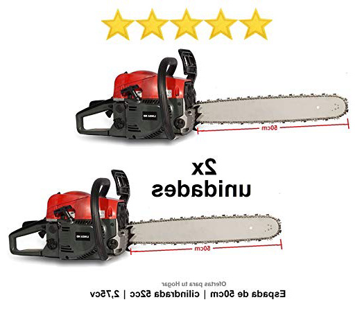 CE-GSH Pack de 2 motosierras de 52cc - Motosierras Cortadora Gasolina con Espada de 50cm cilindrada 52cc 2,75cv ®