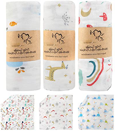 BelleStyle Mantas Swaddle Bebé, 120x120