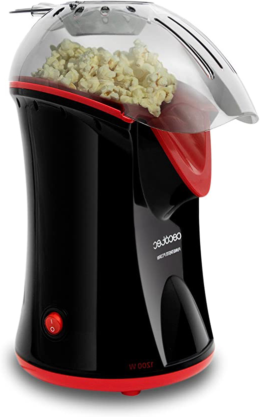 Cecotec Palomitero Eléctrico Fun&Taste P´corn. Funcionamiento por convección, Palomitas en 2 min, Desmontable para una mejor Limpieza, 1200 W