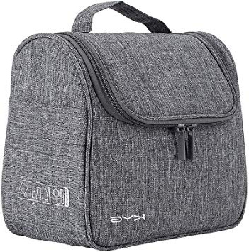 Neceser de Viaje para Colgar Bolsas de Aseo Cosméticos Organizador Accesorios de Baño Material Resistente y Impermeable Bolsas de Aseo Personal Viajes Vacaciones Viajes de Negocios Color Gris