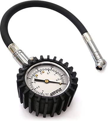 TireTek Flexi-Pro - Manómetro para neumáticos de coche y motocicleta (4 bar)