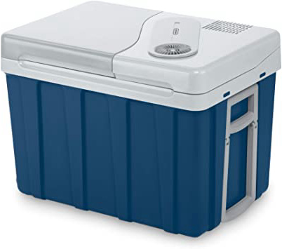 Mobicool W40 AC/DC - Nevera termoeléctrica portátil, conexiones 12 V/230 V, 39 litros de capacidad, Azul/Gris