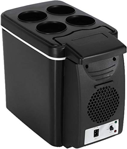 AUTOINBOX - Nevera portátil para coche, para frío y calor, eléctrica, 12 V, 6 L, color negro