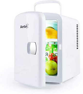 AstroAI 4L Mini Nevera Pequeña Portátil 12 V/220 V para Coche y Casa, Tanto en Frío Como en Calor 0-66°C (Blanco)