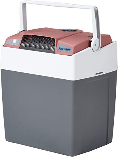 Mobicool G30 AC/DC - Nevera termoeléctrica portátil, conexiones 12 / 230 V, 29 litros de capacidad, con USB para carga de dispositivos, color rojo/gris