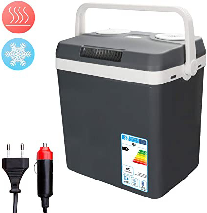 Hengda Nevera termoeléctrica portátil 32L, Conexiones 12/230 V, Mantiene el frío y el Calor, para Camping, Coche, picnics, Familia