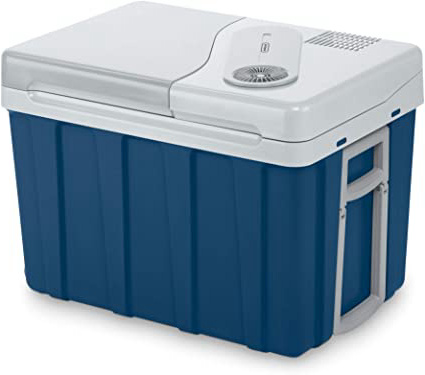 Mobicool W40 AC/DC - Nevera termoeléctrica portátil, conexiones 12 V/230 V, 39 litros de capacidad, Azul/Gris