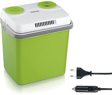 Severin KB 2922 Nevera Eléctrica Portátil con Función de Enfriamiento y de Preservación del Calor, 20 L, Incl. 2 Tomas de Corrient: 220-240 V / 12 V Dc, Verde - Gris